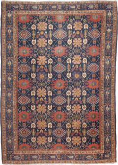 Fine Antique Persian Senneh Wool Rug 4 6 x 6 5  - 4458621