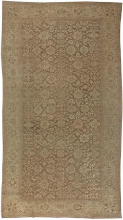 Fine Antique Persian Sultanabad Brown Handmade Wool Rug - 2454424