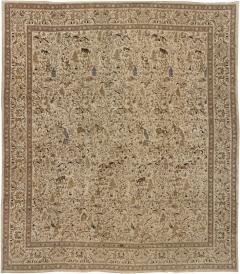 Fine Antique Persian Tabriz Animal Botanic Handmade Wool Rug - 2453435