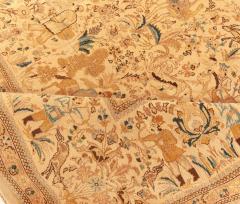 Fine Antique Persian Tabriz Animal Botanic Handmade Wool Rug - 2453440