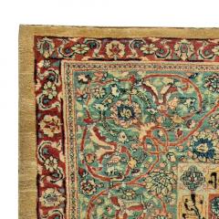 Fine Antique Persian Tabriz Animal Botanic Handwoven Wool Carpet - 2454581