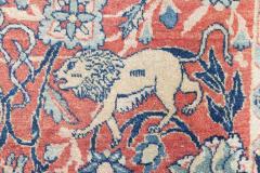 Fine Antique Persian Tabriz Animal Botanic Handwoven Wool Carpet - 4009000