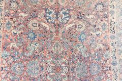 Fine Antique Persian Tabriz Animal Botanic Handwoven Wool Carpet - 4009031