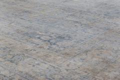 Fine Antique Persian Tabriz Blue Beige Handmade Wool Rug - 2447296
