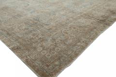 Fine Antique Persian Tabriz Botanic Handmade Wool Rug - 2447022