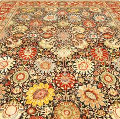 Fine Antique Persian Tabriz Floral Red Handmade Wool Rug Size Adjusted  - 2447604