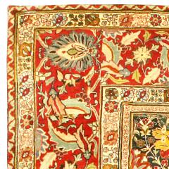 Fine Antique Persian Tabriz Floral Red Handmade Wool Rug Size Adjusted  - 2447606
