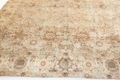 Fine Antique Persian Tabriz Handmade Wool Carpet - 2454115
