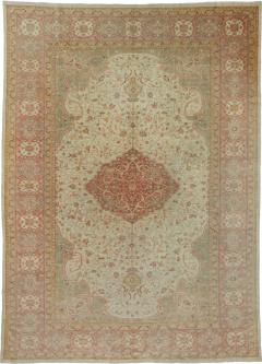Fine Antique Turkish Borlu Oushak Wool Rug 8 7 x 11 10  - 4332358