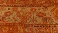 Fine Antique Turkish Oushak Beige Gold Green Orange Rug Size Adjusted  - 2450566