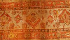 Fine Antique Turkish Oushak Beige Gold Green Orange Rug Size Adjusted  - 2450567