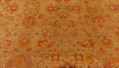 Fine Antique Turkish Oushak Beige Gold Green Orange Rug Size Adjusted  - 2450568