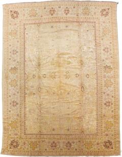 Fine Antique Turkish Oushak Rug 9 6 x 12 9  - 4332356