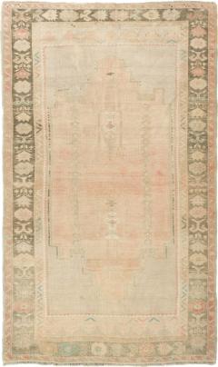 Fine Antique Turkish Oushak Wool Rug 4 8 x 7 9  - 4591756