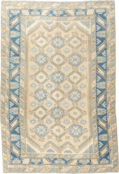 Fine Antique Turkish Oushak Wool Rug 6 6 x 9 7  - 4458687