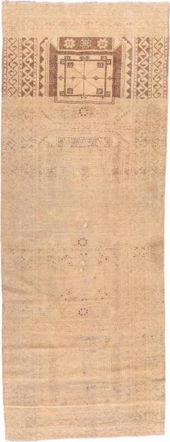 Fine Antique Turkish Oushak Wool Runner 3 9 x 10 4  - 4623948
