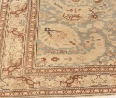 Fine Antique Turkish Sivas Green and Beige Handwoven Wool Rug - 3582388