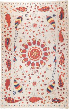 Fine Antique Uzbek Suzani Rug 63 x 99 - 4277353