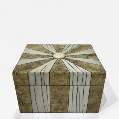 Fine Art Deco Deco shagreen box with bone inlay England 1920 s - 4449482