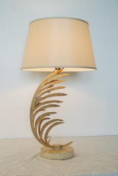 Fine Art Lamp Co Rare Mid Century Pair Iron Palm Frond Fine Art Lamp Co Lamps circa 1985 - 570616