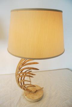 Fine Art Lamp Co Rare Mid Century Pair Iron Palm Frond Fine Art Lamp Co Lamps circa 1985 - 570617