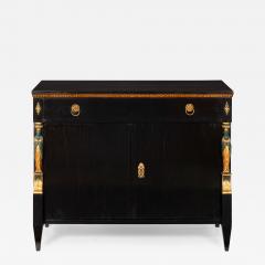 Fine Austrian Empire Black Lacquered Cabinet Sideboard circa 1820 - 4483843