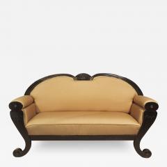 Fine Biedermeier Ebonized Sofa Vienna c 1820 25  - 3540193