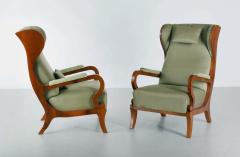 Fine Biedermeier Walnut Armchairs Vienna c 1825  - 3441288