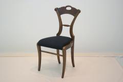 Fine Biedermeier Walnut Chair Vienna c 1825  - 3460364