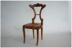 Fine Biedermeier Walnut Chair Vienna c 1825  - 3462518