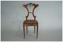 Fine Biedermeier Walnut Chair Vienna c 1825  - 3462526
