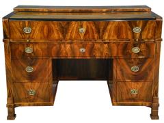 Fine Biedermeier Walnut Drop Front Desk Vienna c 1825  - 3433875