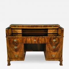 Fine Biedermeier Walnut Drop Front Desk Vienna c 1825  - 3440052