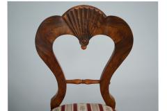 Fine Biedermeier Walnut Side Chairs Vienna c 1825  - 3534887