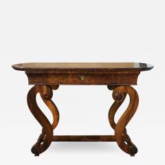 Fine Biedermeier Walnut Side Table Vienna c 1825  - 3467158