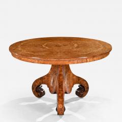 Fine Burl Amboyna and Marquetry Centre Table Attributed to George Blake and Co - 3190399