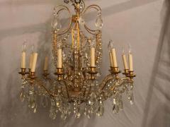 Fine Cut Crystal and Gilt Bronze Neoclassical Eighteen Light Chandelier - 1288326