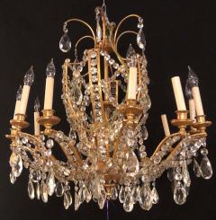 Fine Cut Crystal and Gilt Bronze Neoclassical Eighteen Light Chandelier - 1288328