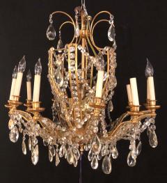 Fine Cut Crystal and Gilt Bronze Neoclassical Eighteen Light Chandelier - 1288329