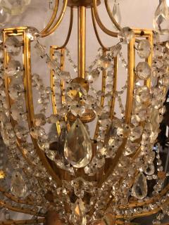 Fine Cut Crystal and Gilt Bronze Neoclassical Eighteen Light Chandelier - 1288335