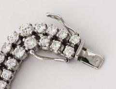 Fine Diamond Bracelet With Flexible Undulating Design - 2327098