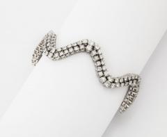 Fine Diamond Bracelet With Flexible Undulating Design - 2327099