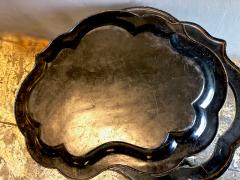 Fine English 19th Century Floral Tole Tray on Regency Style Stand - 1400454