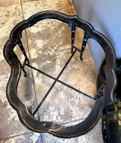 Fine English 19th Century Floral Tole Tray on Regency Style Stand - 1400482