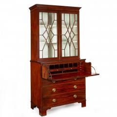 Fine English George III Antique Mahogany Secretary Desk circa 1780 - 4500514