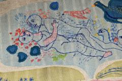 Fine European Mid Century Artist Tapestry 4 5 x 5 1  - 4241825