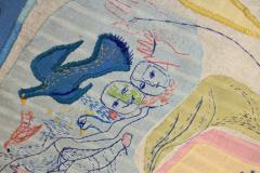 Fine European Mid Century Artist Tapestry 4 5 x 5 1  - 4241827
