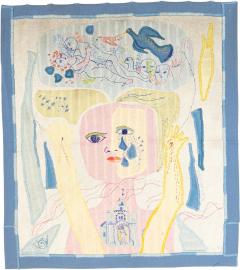 Fine European Mid Century Artist Tapestry 4 5 x 5 1  - 4249480
