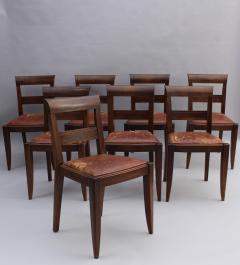 Fine French 1930s Mahogany Dining Writing Table 8 matching chairs available  - 4656152