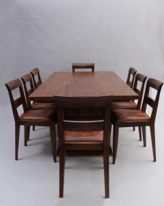 Fine French 1930s Mahogany Dining Writing Table 8 matching chairs available  - 4657369